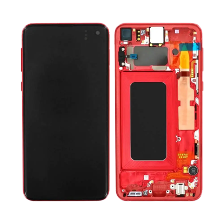 Écran, Display - Ecran Samsung Galaxy S10E (G970) Rouge Sur Châssis (Service Pack) - GH82-18852H, prix de gros.