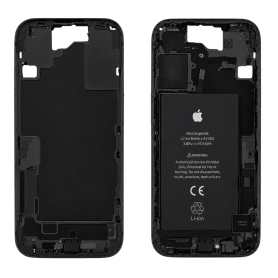 Châssis, Cadre - copy of Chassis iPhone 16E - Connecteur de charge sans Vitre Arrière + Batterie Blanc (Original Demonté) - Grad