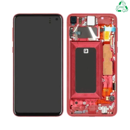 Écran, Display - Ecran Samsung Galaxy S10E (G970) Rouge Sur Châssis (Original Reconditionné), prix de gros.