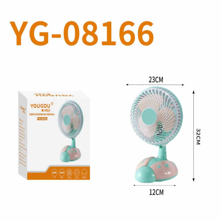 Ventilateur, Brasseur d'air - Ventilateur de Table 20W 23cm CIAOBOSI YOUGOU KEJI YG-08166 - Vert, prix de gros.