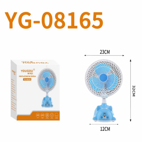 Table Fan, Desk Fan - CIAOBOSI YOUGOU KEJI YG-08165 20W 23cm Table Fan - Blue, wholesale price