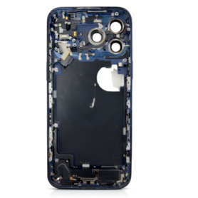 Châssis, Cadre - Châssis iPhone 17 Pro Max -Connecteur de Charge sans Vitre Arrière sans Batterie Bleu (Original Demonté) - Grad