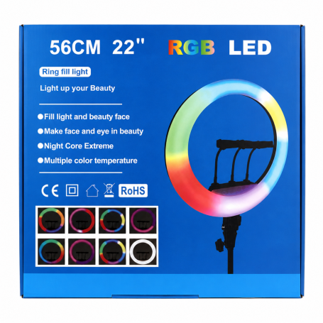 Lighting Equipment, Illumination Tool - Portable Battery-Powered Ring Light for Photo and Video, 22-inch - 56*56CM - Without Tri