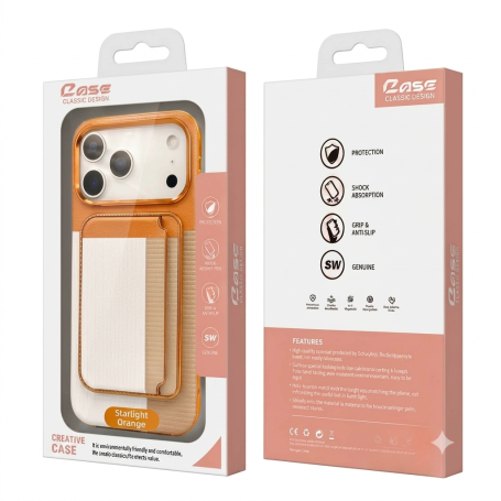 Coque de Protection iPhone Jaune avec Porte-cartes | Etech-Parts