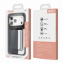 Coque Protection iPhone - PC - Porte-cartes Magnétique Gris | Etech-Parts