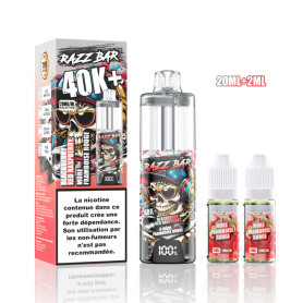 Vape, E-cigarette - RAZZBAR 40K+ Puffs - Mûre Framboise Rouge, prix de gros.