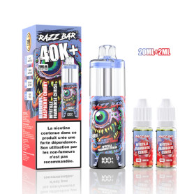 Vape, E-cigarette - RAZZBAR 40K+ Puffs - Myrtille Framboise Cerise, prix de gros.