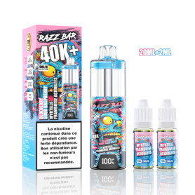 Vape, E-cigarette - RAZZBAR 40K+ Puffs - Myrtille Framboise Acidulées, prix de gros.