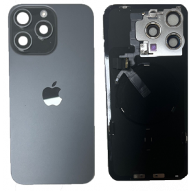 Dos, Vitre arrière - Vitre Arrière iPhone 15 Pro Max Titane Bleu Avec MagSafe (Original Demonté) - Grade B, prix de gros.
