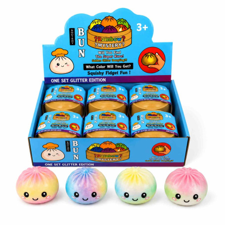 Toys, Collectibles - Rainbow Gradient Squishy Bun Mystery Box DGSBZ - Set of 12 Assorted Pieces, wholesale price