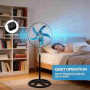 Ventilateur, Brasseur d'air - Ventilateur sur Pied Oscillant Haute Vitesse - 3 Vitesses - 45 cm, prix de gros.