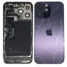 Châssis, Cadre - Châssis Complet iPhone 14 Pro Max Violet - Sans Connecteur de Charge + Batterie (Original Demonté) - Cassé, pri