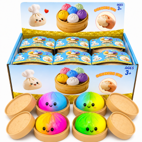 Jouets, Gadgets - Squishy Bun Dégradé Arc-en-Ciel Boîte Mystère - Lot de 12 Pièces Assorties, prix de gros.