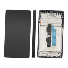 Écran, Display - Ecran Poco M6 Pro / Redmi Note 13 Pro 4G Noir/Bleu + Châssis (Service Pack) - 5600030N6P00, prix de gros.