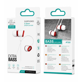 Headphones, Earphones - Ellietech AT222 3.5mm Jack Stereo Headphones – Red, wholesale price