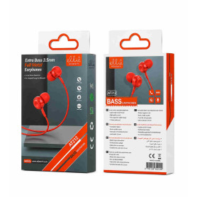 Casque, Oreillettes - Écouteurs Stéréo Jack 3.5mm Ellietech AT212 – Rouge, prix de gros.