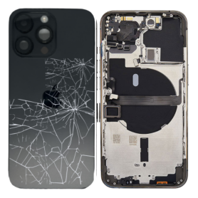 Châssis, Cadre - Châssis Complet iPhone 13 Pro Max Graphite - Sans Connecteur de Charge sans Batterie (Original Demonté) - Cassé