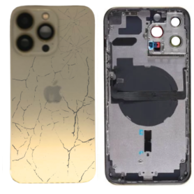 Châssis, Cadre - Châssis Complet iPhone 13 Pro Or - Sans Connecteur de Charge sans Batterie (Original Demonté) - Cassé, prix de 