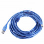 Câble Imprimante USB 2.0 A mâle/B mâle - 10m - Bleu