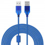 Extension cable USB 2.0 Type A male / male - 1.5m Blue