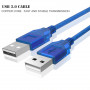 Rallonge USB 2.0 Type A mâle / mâle - 1,5m Bleu