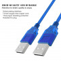 Rallonge USB 2.0 Type A mâle / mâle - 1,5m Bleu