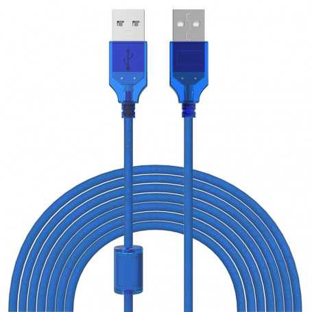 Rallonge USB 2.0 Type A mâle / mâle - 3m Bleu