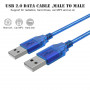 Rallonge USB 2.0 Type A mâle / mâle - 3m Bleu