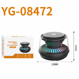 Haut-parleur, Speaker - Enceinte Bluetooth avec Éclairage CIAOBOSI YG-08472 – Noir, prix de gros.