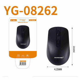 Souris, Périphérique - Souris sans Fil 1,5V 2,4GHz CIAOBOSI YG-08262 - Noir, prix de gros.