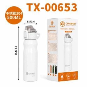 Gourde, Flasque - Bouteille Thermos CIAOBOSI TX-00653 (500 ml) - Blanc, prix de gros.