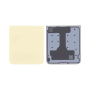 Back Glass - Samsung Galaxy Z Flip 6 (F741) Lower Rear Glass Yellow (Service Pack) - GH82-35182B, wholesale price