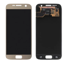 Screen, Display - Samsung Galaxy S7 (G930F) Gold Screen + Frame (Original Disassembled) - Grade A, wholesale price