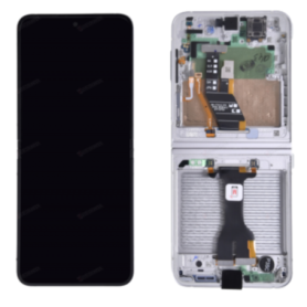 Screen, Display - Samsung Galaxy Z Flip 6 (F741) Silver Inner Screen + Frame (Original Disassembled) - Grade B, wholesale price