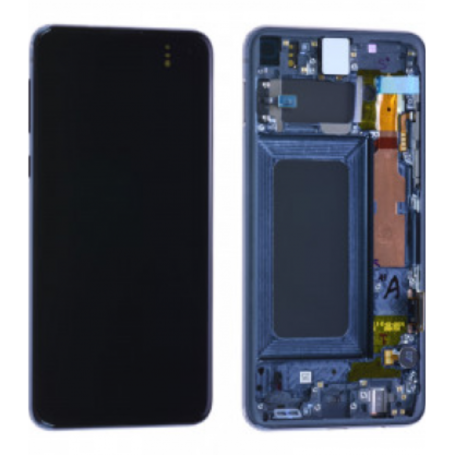 Écran, Display - Ecran Samsung Galaxy S10e (G970F) Bleu Prisme Sur Châssis (Original Démonté) - Grade B, prix de gros.