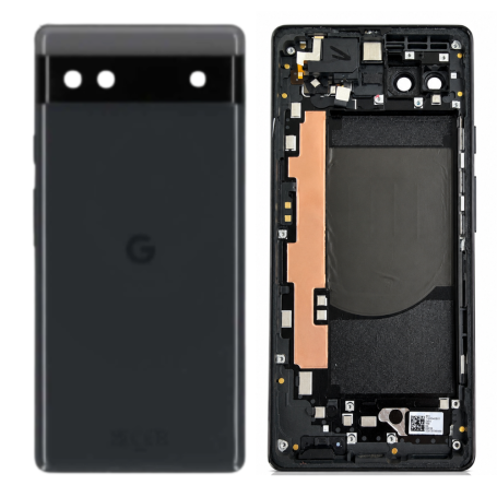 Back Cover - Google Pixel 6A Black Complete Chassis (Original, Removed from Device) - Grade B, wholesale price