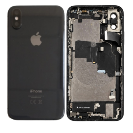 Châssis, Cadre - Châssis Complet iPhone X Noir - Connecteur de Charge + Sans Batterie (Original Demonté) Grade AB, prix de gros.