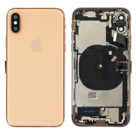 Coque, Cadre - Châssis Complet iPhone X Or - Connecteur de Charge + Sans Batterie (Original Demonté) Grade AB, prix de gros.