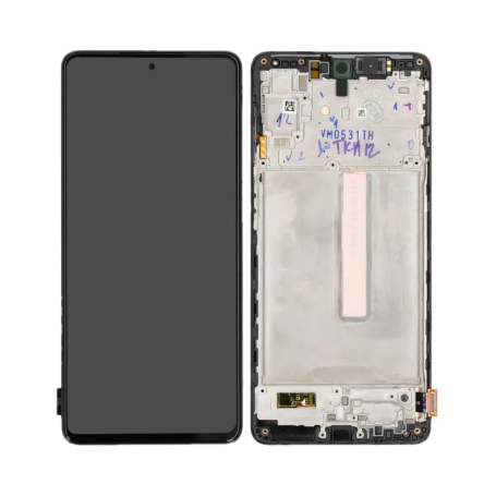Écran, Display - Ecran Samsung Galaxy M53 5G (M536) Noir + Châssis, prix de gros.
