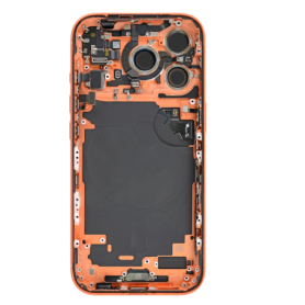 Châssis, Cadre - Châssis iphone 17 Pro - Connecteur de Charge sans Vitre Arrière sans Batterie Orange (Original Demonté) - Grade