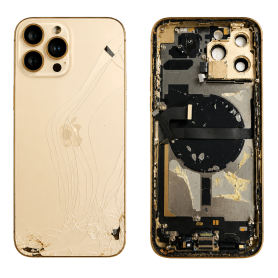 Châssis, Cadre - Châssis Complet iPhone 13 Pro Max Or - Connecteur de Charge sans Batterie (Origine Demonté) - Cassé, prix de gr