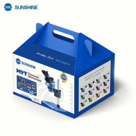 Optical Instrument - SUNSHINE M9T-B11 Trinocular Stereo Microscope - Blue, wholesale price