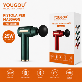 Appareil de Massage, Masseur - Pistolet de Massage YOUGOU Sur Batterie CIAOBOSI YG-08168 - Vert, prix de gros.