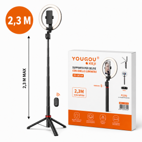 Trépied, Stabilisateur - Support Selfie YOUGOU Type-C Anneau Lumineux CIAOBOSI YG-08305, prix de gros.