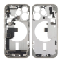Replacement Frame - iPhone 15 Pro Chassis with Charging Port – White Titanium (Original Pulled Part) – Grade A – No Back Glass, 