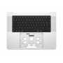 Laptop Parts - Complete Apple MacBook Pro 16" Silver A2485 Chassis - Chassis + Battery + Trackpad + AZERTY Keyboard - Grade A, w