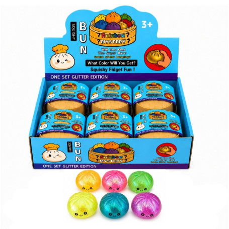 Toys, Collectibles - Transparent Crystal Bead Squishy Bun Mystery Box PDZ85 - Set of 12 Assorted Pieces, wholesale price