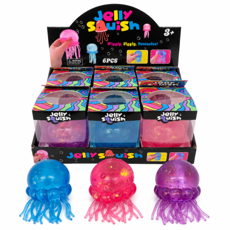 Jouet Anti-Stress, Squishy - Jelly Méduse Squishy Pailleté Nee Doh DSM - Lot de 6 Pièces, prix de gros.
