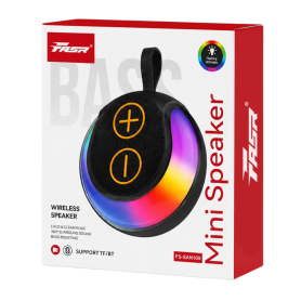 Haut-parleur, Boombox - Enceinte Bluetooth Portable Rond RGB FASR - FS-SANI109 - Noir, prix de gros.