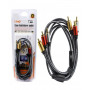 Audio Cable 3 RCA Male / 3 RCA Male Nylon Braided 1.8m LinQ 3R18